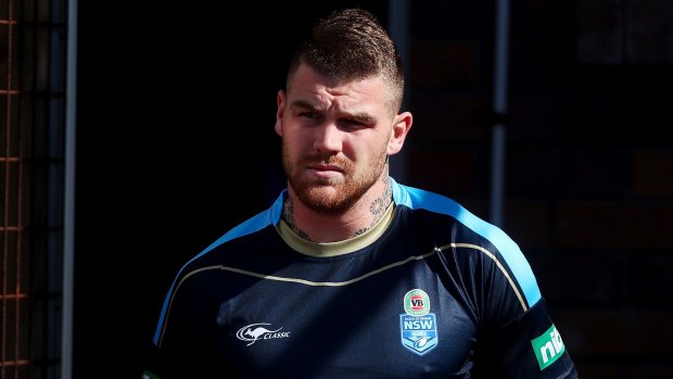 Making a stand: Josh Dugan is determined to bounce to his feet if he takes a knock in Origin II.