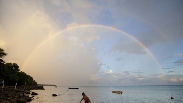 Tuvalu - rising sea leaves and frequent king tides are causing coastal erosion and salinating the groundwater, making it hard to grow crops.