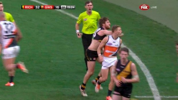 The incident involving Reece Conca and Devon Smith in round 19.