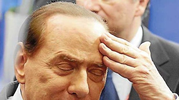 Italy's Prime Minister Silvio Berlusconi at an EU summit in Brussels on Friday, Oct. 29, 2010