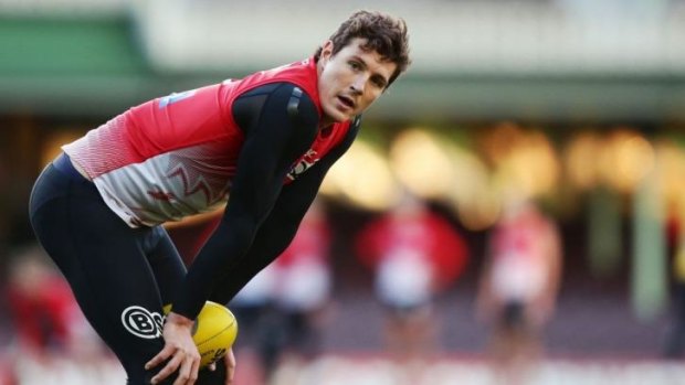 Sidelined: Swans star Kurt Tippett will sit out the clash with the Blues.