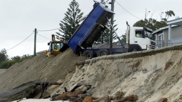 Jimmy's Beach near Hawks Nest copped a pounding earlier this month.