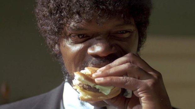 Burger fuel: Samuel L. Jackson in Pulp Fiction, one of Quentin Tarantino's best movies.