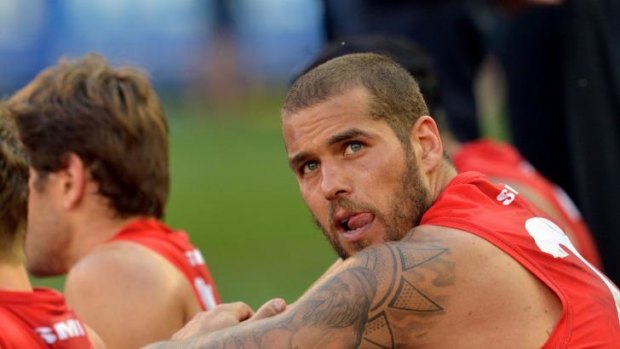 Lance Franklin after the siren.