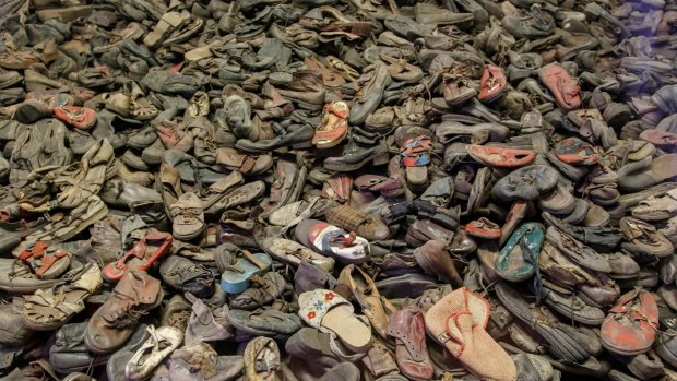 Shoes  of Holocaust victims at Auschwitz-Birkenau.
