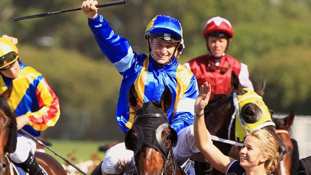 Best feeling: James McDonald on It's A Dundeel at Rosehill on Saturday.
