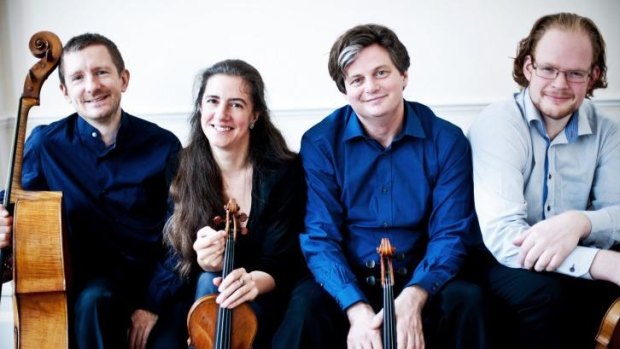 The London Haydn Quartet (from left): Catherine Manson, Michael Gurevich, James Boyd, Jonathan Manson.
