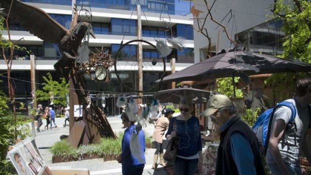 NewActon's Art, Not Apart Festival. The development has become a vibrant Canberra hub.