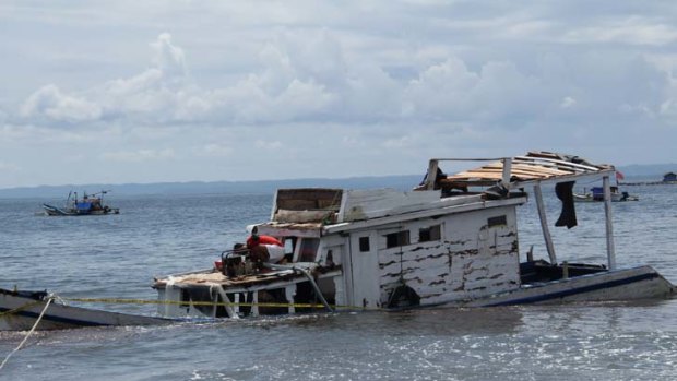 At least eight people died when the boat sank off West Java.