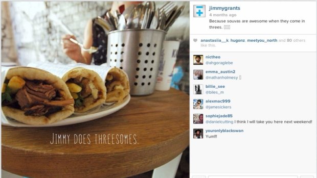 Digital media agency The Royals developed an Instagram profile for hip souvlaki bar Jimmy Grants.