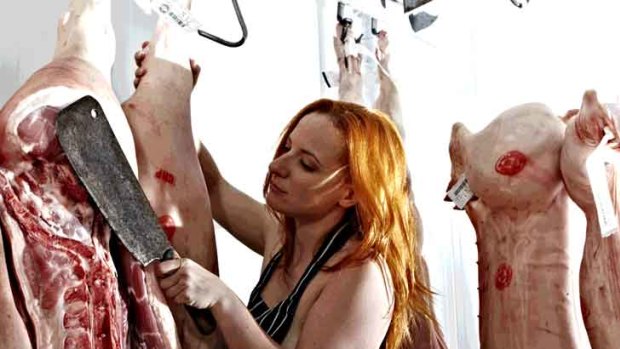 Artist Marisa Garreffa has spent weeks learning the tricks of the butcher trade for her new show.