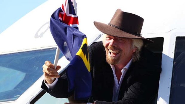 In charge: Sir Richard Branson in Perth.