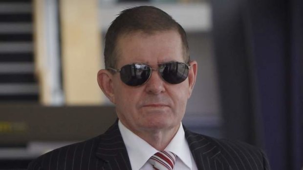 Peter Slipper departs the ACT Magistrates Court in December.
