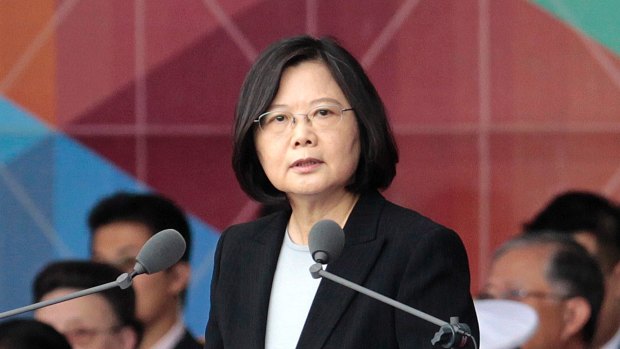 Trump has been flirting with the idea of closer relations with Taiwan since taking a congratulatory phone call from President Tsai Ing-wen, pictured, in December.