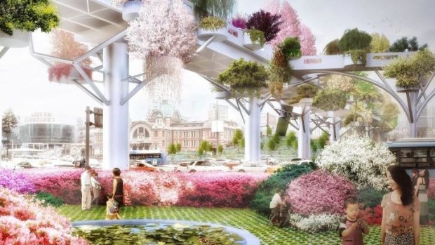 The planned Seoul Skygarden will replace a disused highway.