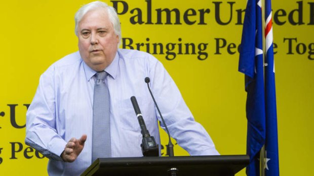 Holding the cards: Clive Palmer.