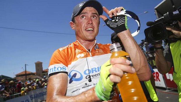 Australian road cycling champion Simon Gerrans is now a three-time winner of the Tour Down Under.