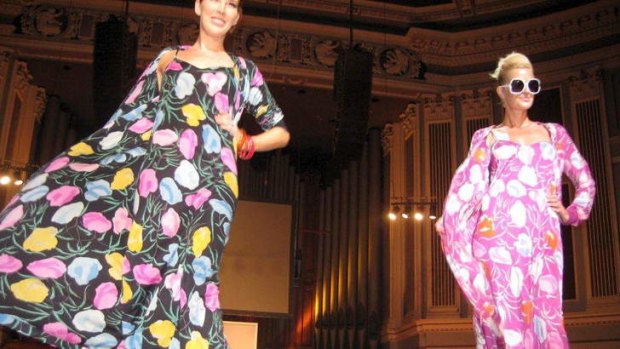 Stunning revival: Models show designs by Missoni.