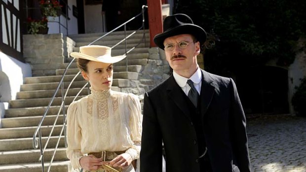 Method in their madness &#8230; Keira Knightley as Sabina Spielrein and Michael Fassbender as Carl Jung.