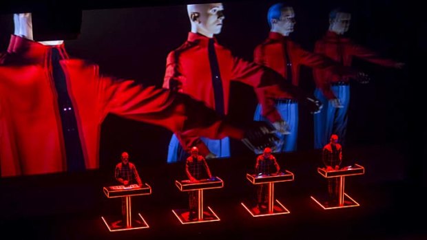Timeless: Kraftwerk lighting up the stage as part of their four night run for Vivid Live.