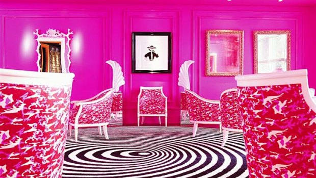 Pretty in pink ... the Ladies Lounge at the g hotel.