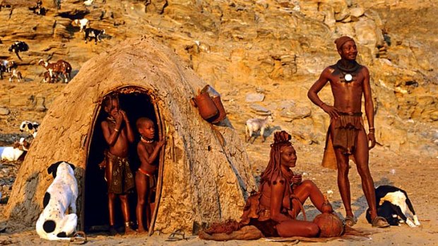 Mud huts of the Himba.