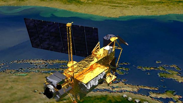 US Research Satellite UARS - launched in 1991 - which is hurtling towards earth.