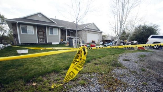 The house where seven babies were discovered stuffed into cardboard boxes.