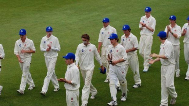 Nathan Lyon, Ryan Carters and Jason Behrendorff in action for the ACT under-19s in 2007-08.