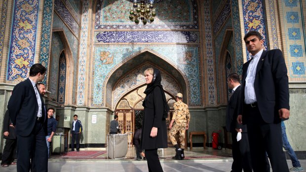 Foreign Affairs minister Julie Bishop toured a bazaar in Tehran Iran after a day of meetings in April.