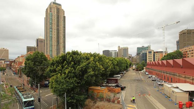 Bird's-eye view ... the proposed area for development, the Goods Line at Pyrmont, where a cafe could help draw visitors.