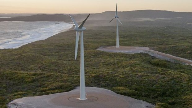 Two 800kW turbines help power the West Australian town of Denmark.