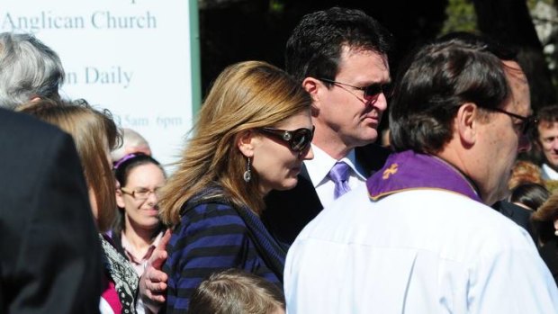 The  funeral of Olivia Lambert. Kirsty and James Lambert mourn the loss of their daughter.