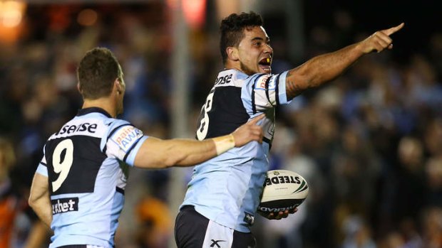 One that got away: Cronulla prop Andrew Fifita terrorised his former club on Friday night.