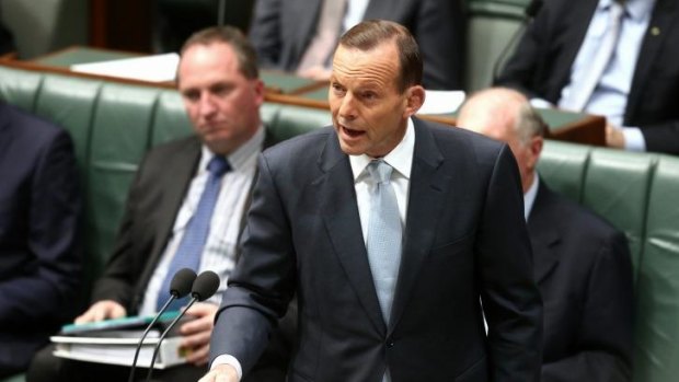 Prime Minister Tony Abbott in question time on Monday.