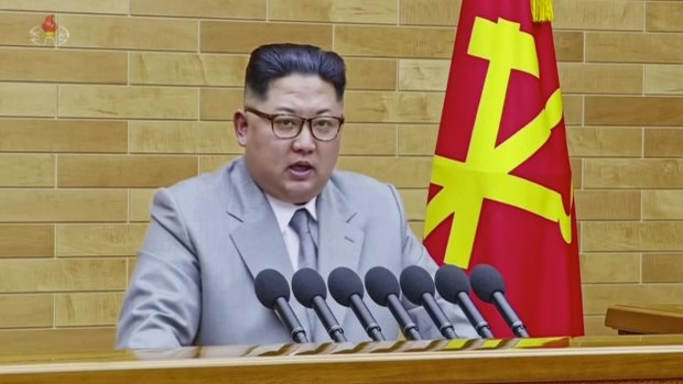 In his annual New Year's Day address, North Korean leader Kim Jong Un said he has the nuclear button on his desk.