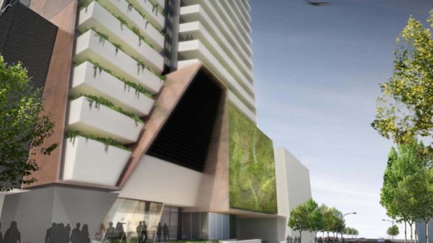 An artist's impression of the Aria tower.