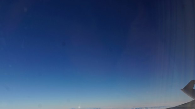A perfect start to another New Year: View of Antarctica  from the plane. 
