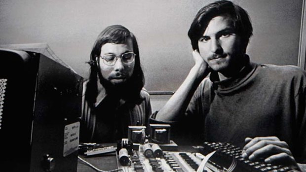 Steve Jobs (left) and Apple-co founder Steve Wozniak from the early days of Apple.