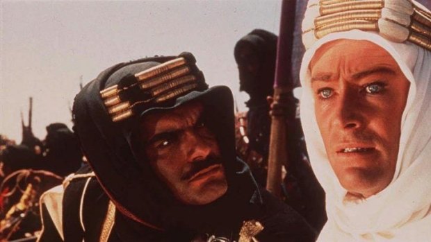 Peter O’Toole, above right, and Omar Sharif in 1962's <i>Lawrence of Arabia</i>.