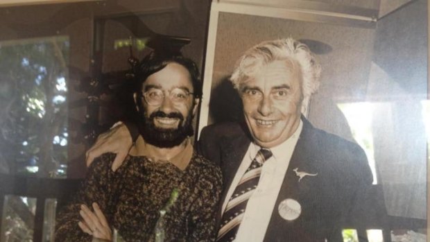 Old pals: Greg Hocking with Barry Humphries as Sir Les Patterson at the first Melbourne Comedy Festival in 1986.