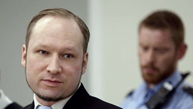On trial ... Anders Behring Breivik.