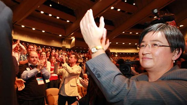 Senator Penny Wong thanks delegates for voting in favour of same-sex marriages.