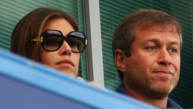 Roman Abramovich watches his team Chelsea with girlfriend Daria Zhukova.
