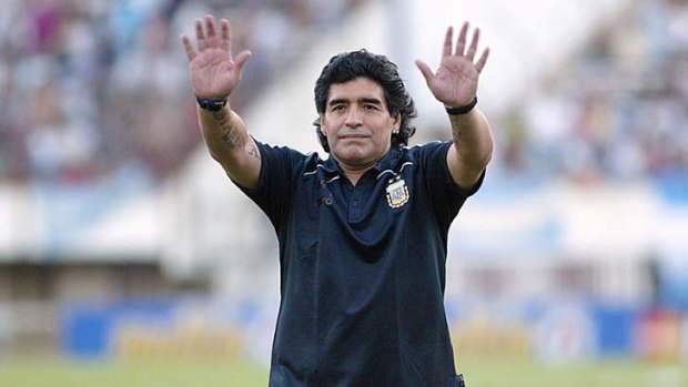 Appeal ... Diego Maradona can still draw a crowd.