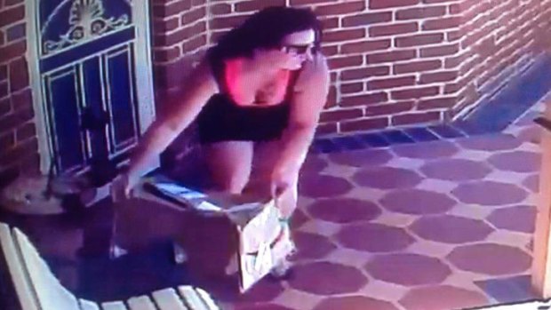 Police have arrested a woman who allegedly stole a Valentine's Day parcel from a front porch in Port Kennedy.