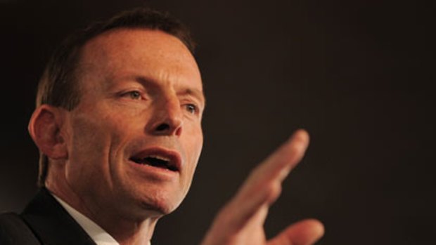Opposition leader Tony Abbott: 'Explain this great big new tax to the Australian public'.