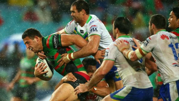 Brute strength: Sam Burgess carries half of Canberra on his back, but he's a long shot of making it in union.