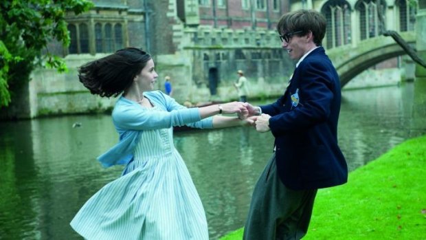 Charmed: Felicity Jones and Eddie Redmayne in <i>The Theory of Everything</i>.