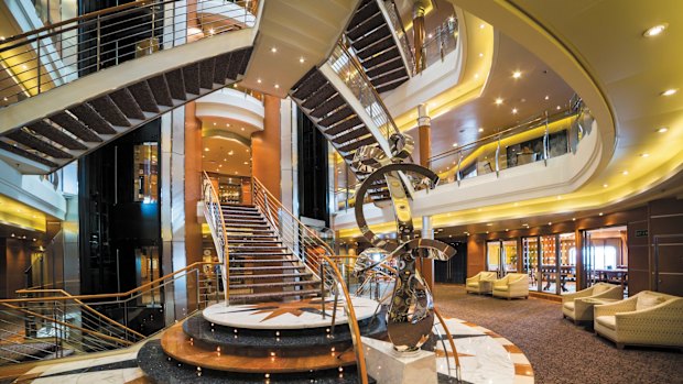 Inside the Regent Seven Seas Voyager.